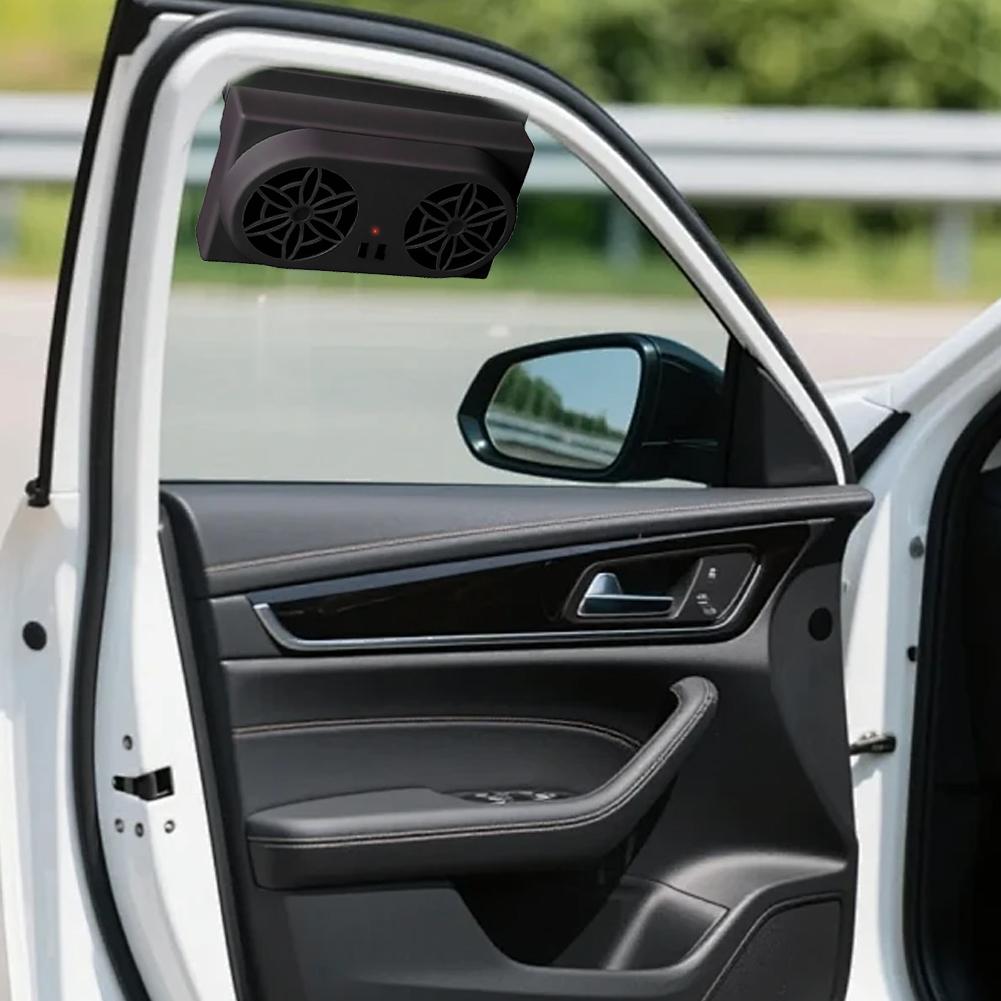 Dual Fan Solar Car Cooler Vent - Renewable Energy Fan ulasan dan harga