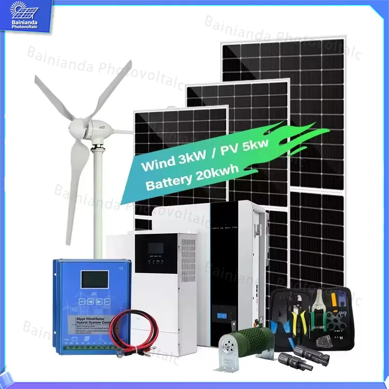3KW Solar Wind Turbine Generat - Renewable Energy Grid ulasan dan harga