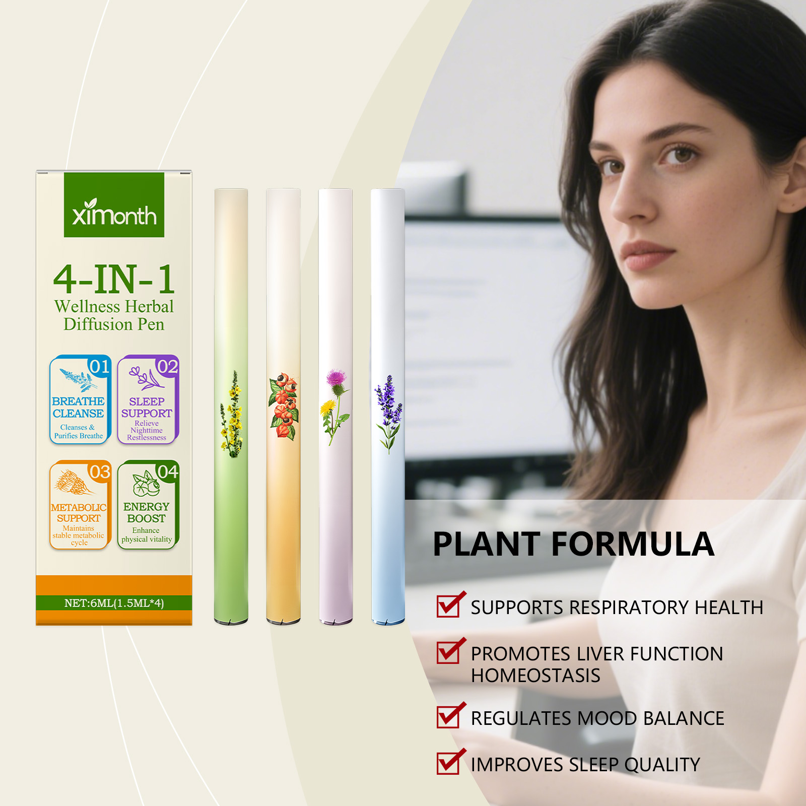 4 In 1 Air Freshening Pen Herb - Renewable Energy Resources ulasan dan harga
