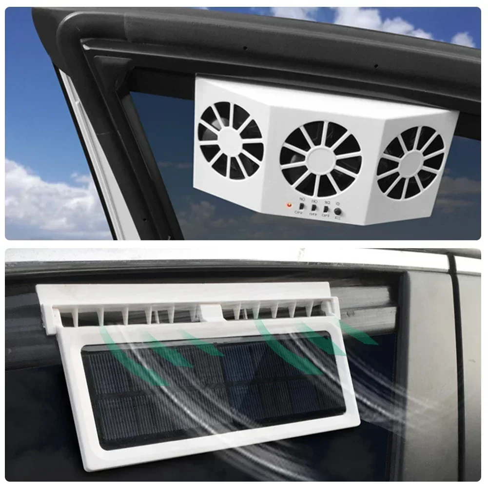 USB Solar Rechargeable Car Exh - Renewable Energy Fan ulasan dan harga