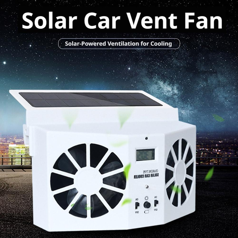 USB Solar Rechargeable Car Exh - Renewable Energy Fan ulasan dan harga