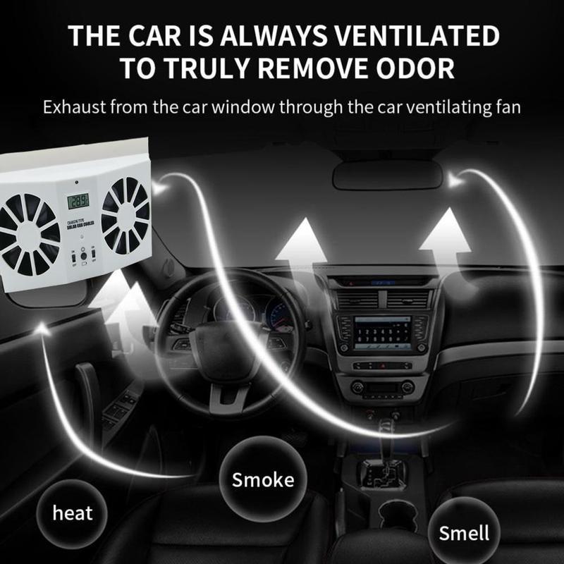 USB Solar Rechargeable Car Exh - Renewable Energy Fan ulasan dan harga